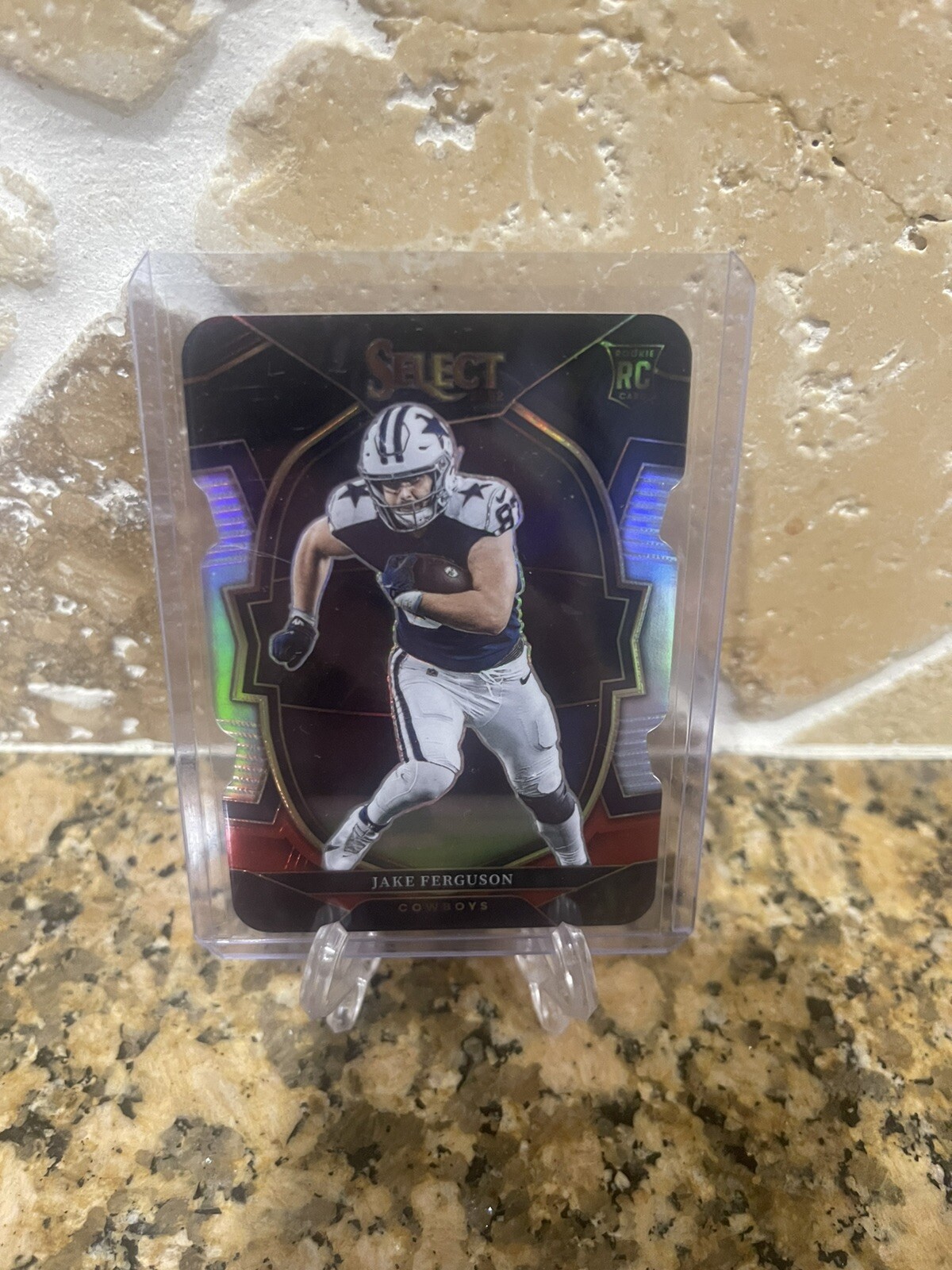 2022 Panini Select Football Jake Ferguson Red Black Prizm Die Cut Concourse 87