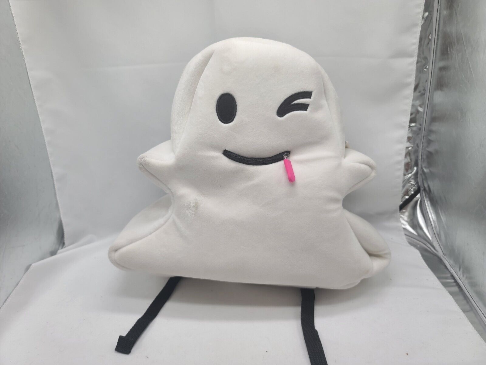 RARE SNAPCHAT GHOST Official Plush Backpack Ghostface Chillah Soft White