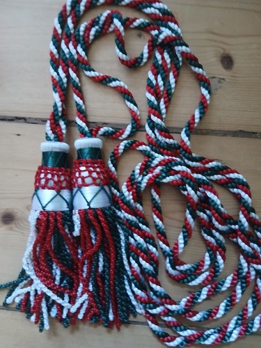 Bagpipe SILK Drone Cords - GREEN WHITE RED - 第 1/4 張圖片