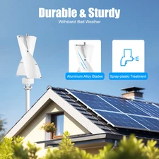 Vertical Axis Wind Turbine Generator w/Controller, Wind Turbine Wind Turbine