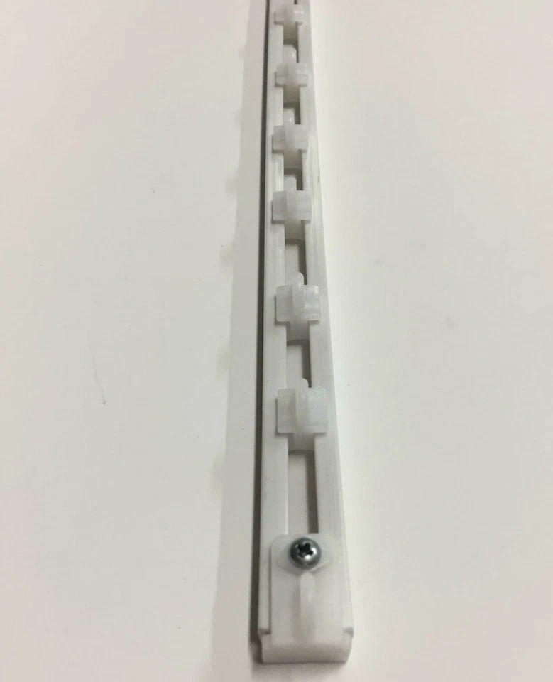 BINARIO PER TENDA A STRAPPO PVC ASTA PER TENDE PROFILO BASTONE TENDE BIANCO    - Immagine 4 di 4