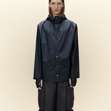 NWT Rains Button Down Hooded Rain Jacket Sz M...
