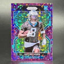 2021 Panini Prizm Football #185 Jaycee Horn Rookie Purple No Huddle Prizm /35 RC