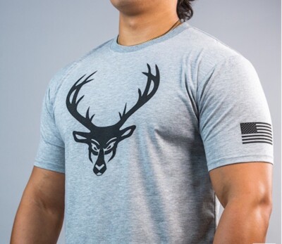 Bucked Up Flag Tee Grau in Herren Größe S BRANDNEU