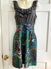 Anthropologie Maeve 100% silk  Sleeveless Dress Size 4