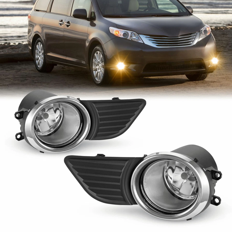Fit For 2011-2017 Toyota Sienna Front Bumper Fog Lights 1 Pair Left+Right Foto 2 de 4