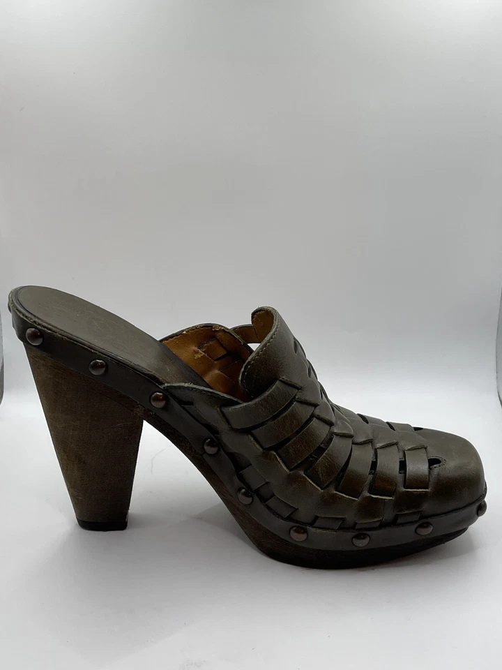 Mules con plataforma de cuero Nine West talla 5 para mujer Foto 3 de 4