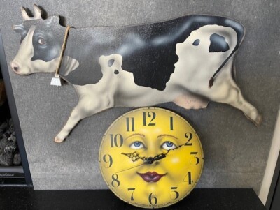 Signed Bonnie Barrett Cow Jumped/Moon Clock Boardwalk Originals | eBay