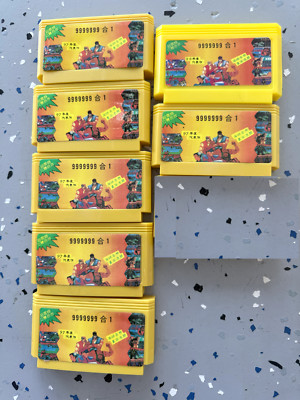7X RARE VINTAGE 90'S FAMICLONE CONSOLE TV VIDEO GAME CARTRIDGE 