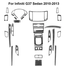 41Pcs For Infiniti G37 Sedan 2010-13 Carbon Fiber Full Interior Kit Cover Trim
