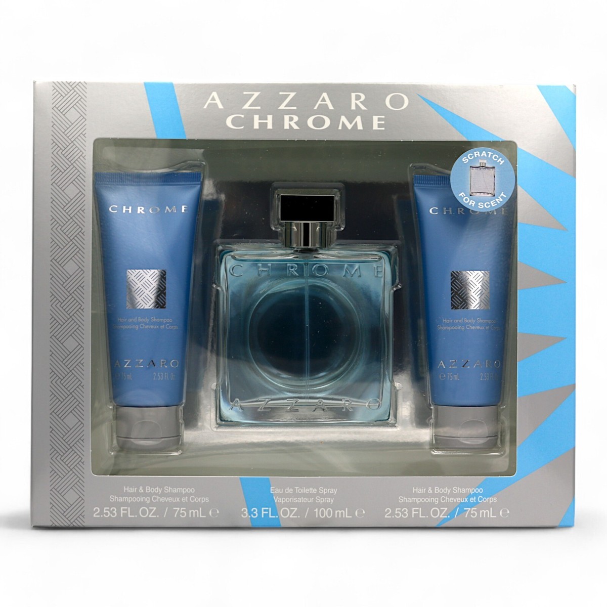 Azzaro Chrome 200ml アトマイザー付き CHROME by AZZARO 6.8 oz Eau De Toilette Spray edt 6.7 Men
