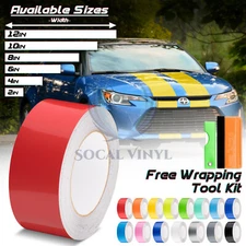 Gloss Color Racing Stripes Vinyl Wrap Decal For Scion TC Sticker 25FT / 50FT
