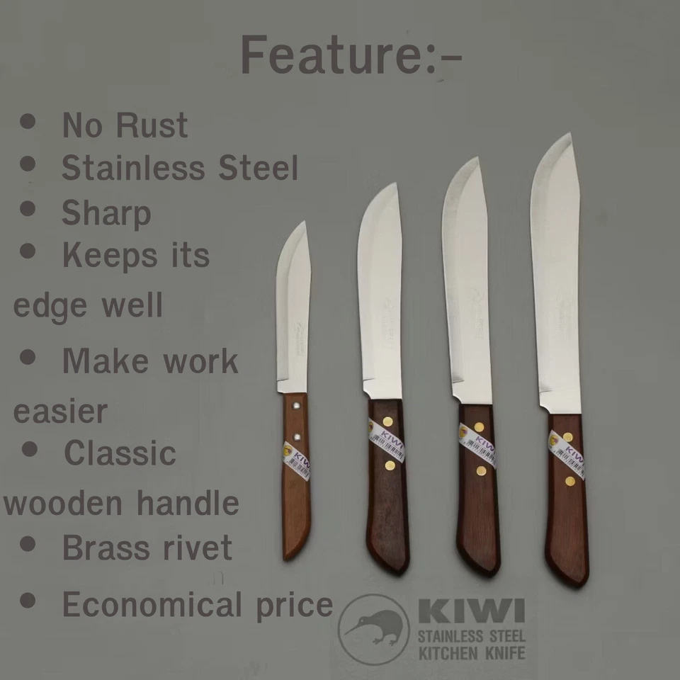 Cuchillo Chef Cocina Acero Cuchilla Forjado Acero Inoxidable Carnicero Juego de 4 Piezas Foto 2 de 4