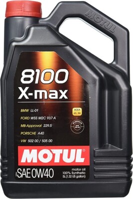 Motul 104533 8100 X-max Engine Oil,5 L SAE 0W40