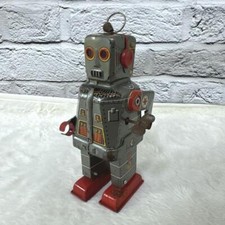 Rare Retro Tin Sparky Robot Antique Metal