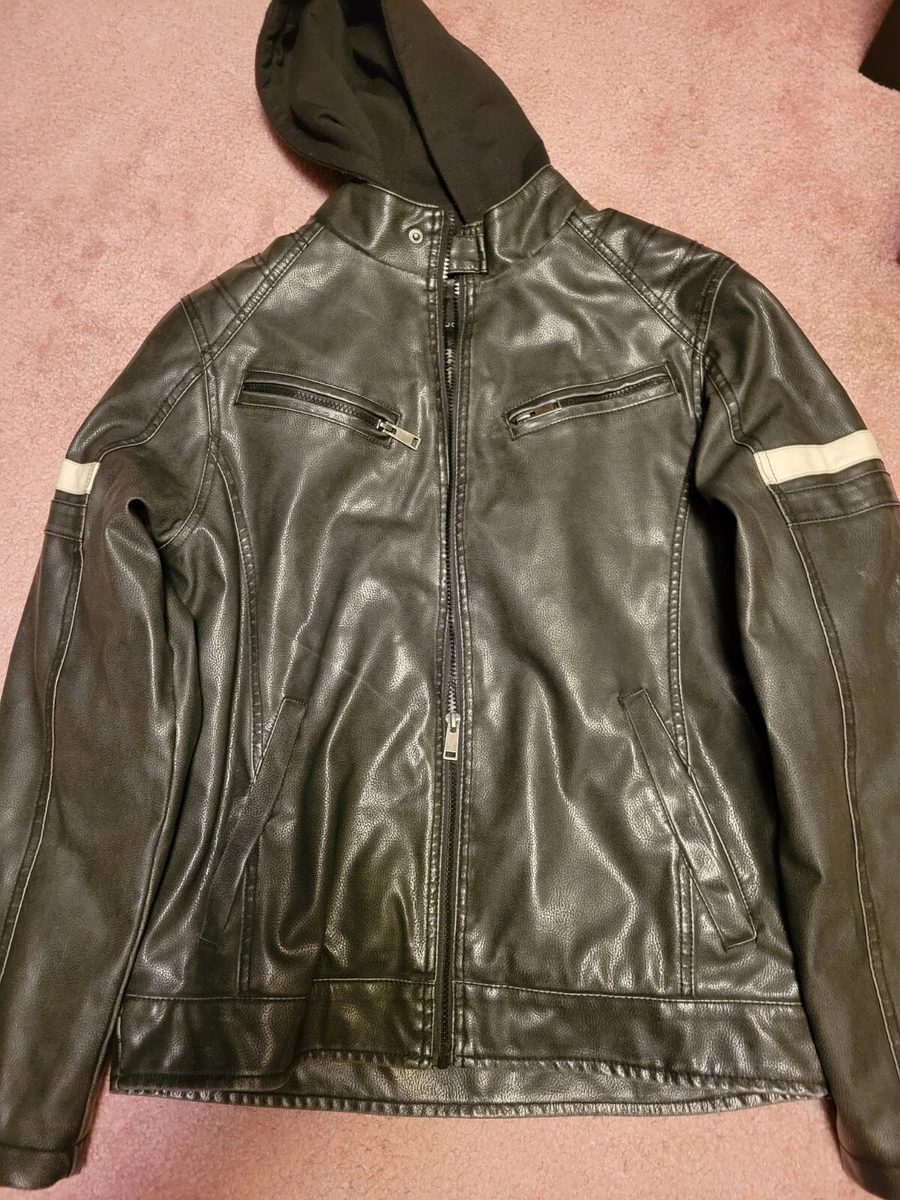 Structure leather best sale jacket
