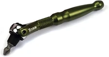 Titan Tools 11325 1/4 in. Aluminum Swivel Head Micro Bit Driver, Green