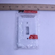 TayMac Masque 1-Gang Device Cover-Up Wallplate White 2570W