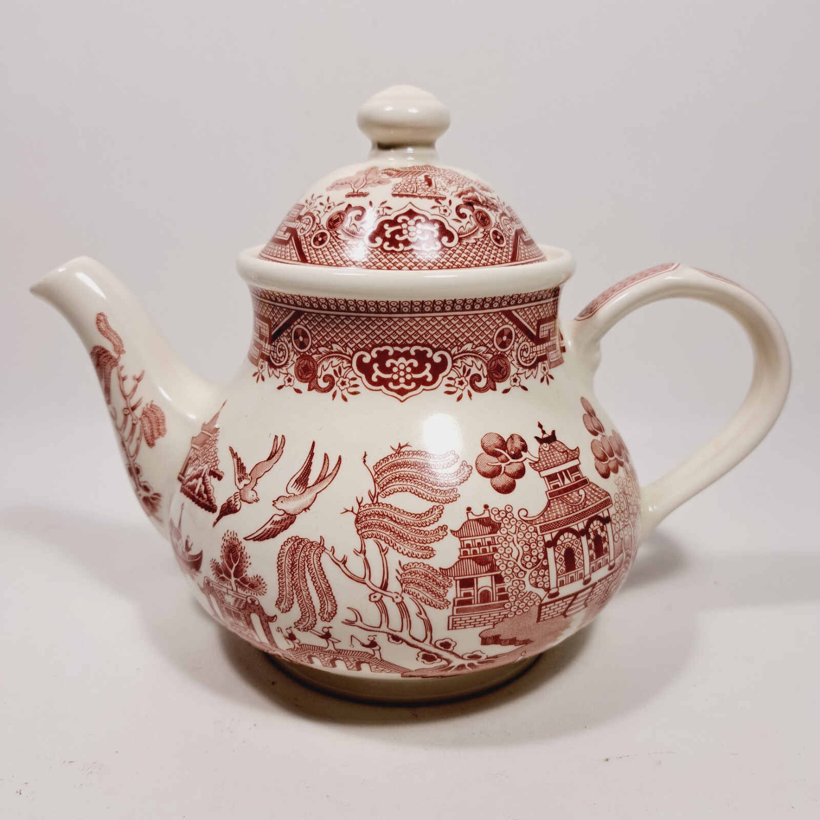 Royal Wessex Churchill Red Willow Rosa Pink Teapot Tea Pot England eBay
