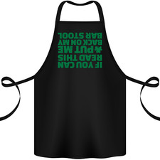 Back on My Bar Stool St Patricks Day Cotton Apron 100% Organic