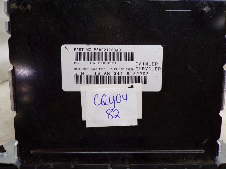 07 08 09 10 Chrysler Dodge Jeep Radio CD RES ALTA VELOCIDAD P68021163AD CQY04 Foto 4 de 4