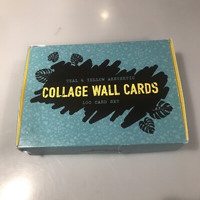 Artivo Bright Wall Collage Kit Aesthetic Pictures 100 Set 4x6 TEAL & YELLOW 