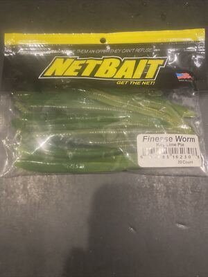 NetBait 4.75  Finesse Worm Key Lime Pie