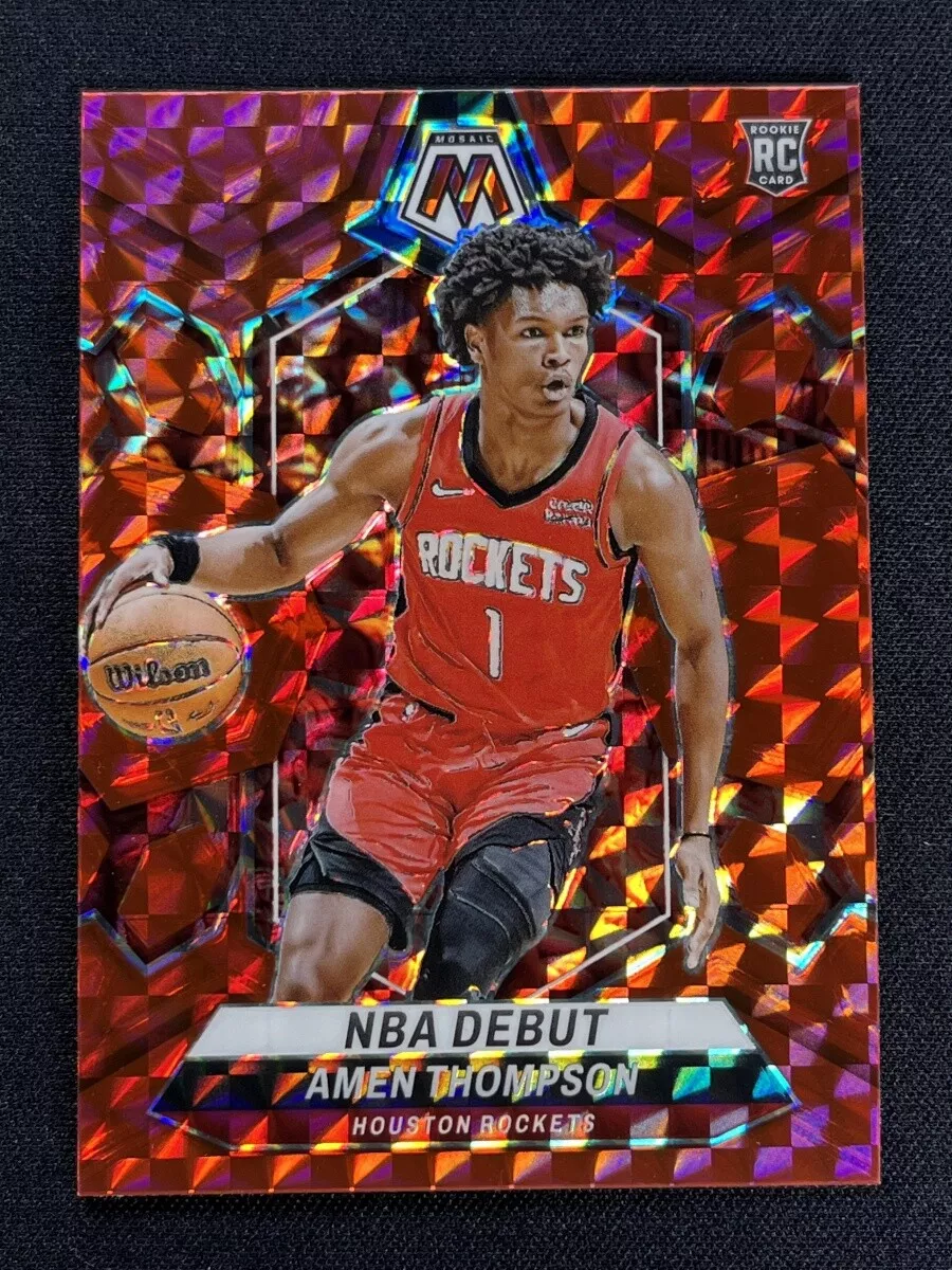 2023-24 Panini Mosaic Amen Thompson #269 Red NBA Debut Rookie RC Color Match