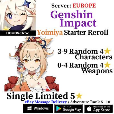 Comprar Europa/UE [] [Instantánea] Genshin Impacto Yoimiya Starter Cuenta