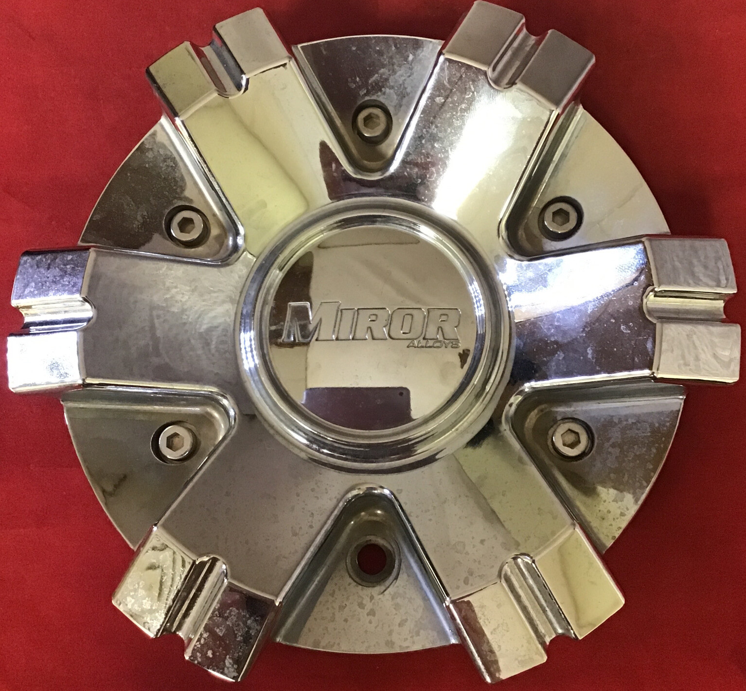 ONE LIKE NEW  MIROR CUSTOM WHEELS CENTER CAP CAP-577L202  CHROME ABS 9925-image