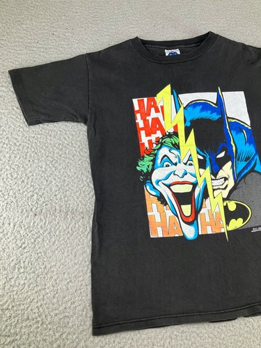 Vintage Batman Shirt Mens Small Black 80s USA DC Comics Joke Super Hero Villan - Picture 4 of 17
