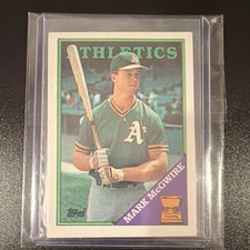 Topps 1988 Mark McGwire #580 Oakland Athletics All-Star Rookie Base Set Card