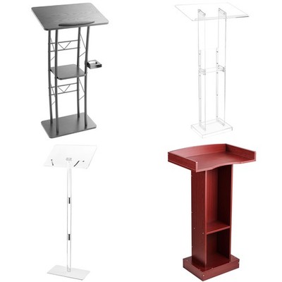 Uimoso Lectern with Storage Shelf for Events, Speeches, and Presentations
