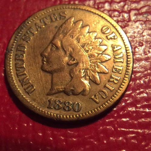1880 INDIAN HEAD CENT  YOU GRADE FREE SHIPPING D-88 CLEANED
