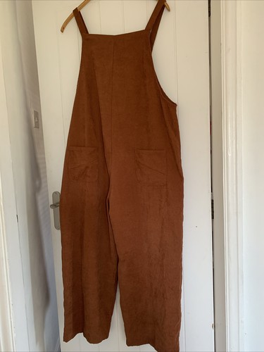 Cord dungarees in rich brown - Picture 5 of 6