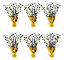 6 Pack Metallic Foil Spray Centerpiece Star Table Decoration Burst Centerpieces