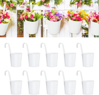 HäNgende Metall-BlumentöPfe 16Cm Set FüR Balkon, Fenster, Garten, Rostschutz