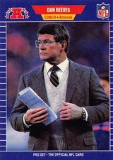Dan Reeves 1989 Pro Set 114 Denver Broncos FOOTBALL Card