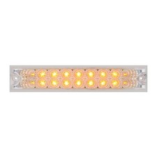 Gg Grand General 76481 Amber/Clear Light Bar 10 Spyder 18-Led Lens Double Row