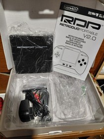 RetroDuo Portable SNES V2.0 Handheld System - Black with Retrogen Adapter