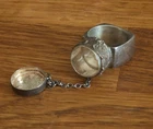Vintage poison ring by Guy Watson, heavy cast silver