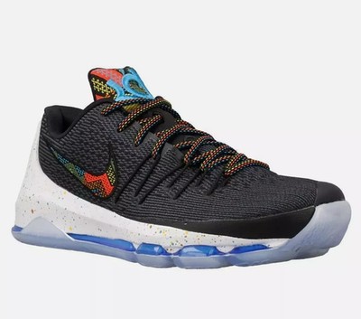 Nike KD 8 BHM Black History Herren UK 8 EU 42,5 Schwarz & Multi Turnschuhe Sneaker