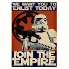 Vintage "Join the Empire" Tin Metal Signs Home Décor 8x12 Aluminum