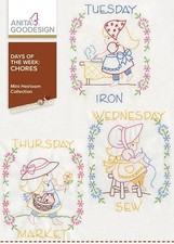 Days of the Week Chores Anita Goodesign Embroidery Machine Design CD NEW 90MAGHD