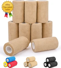 9 Pack Self Adhesive Bandage Wrap 4" X 5 Yards Elastic Cohesive Bandage Wr