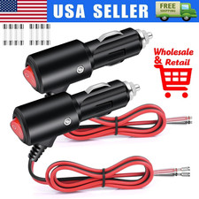 12-24V Fused LED Car Cigarette Lighter Plug S...