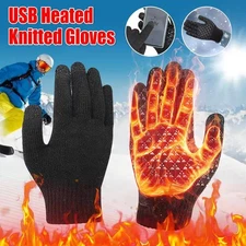 5V Heated Gloves Anti-slip USB Electric Hand Warmers for Men & Wome Full Fingers