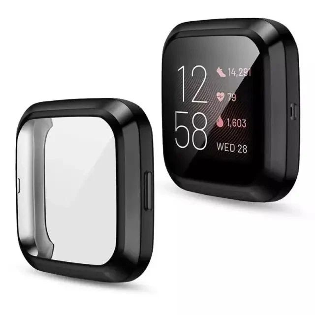 2PCS For Fitbit Versa 2 Sense 2 Screen Protector Slim Shockproof Case Cover uk