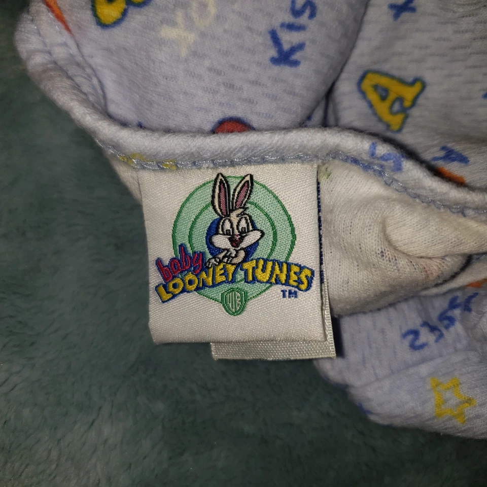 Conjunto de una pieza vintage de bebé Taz Looney Tunes para niños talla 0-3 meses Foto 3 de 4