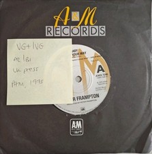 Peter Frampton Baby I Love Your Way Vinyl Record 7" VG+/VG AMS7246 1975